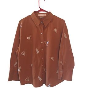 University Texas women’s button down shirt size 1X. Football Texas Longhorns
